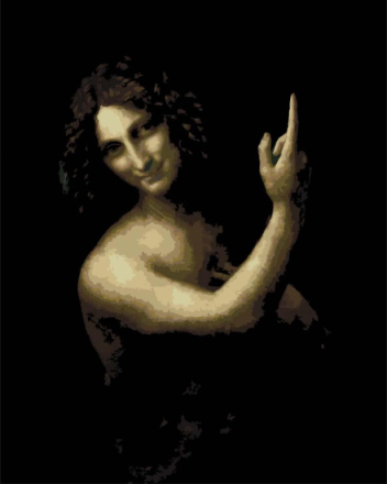 Malen nach Zahlen - Johannes der Täufer - Leonardo da Vinci, mit Rahmen