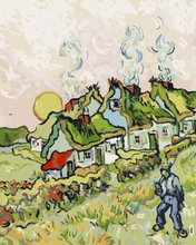 Malen nach Zahlen - Häuser und Figuren - Vincent van Gogh, ohne Rahmen