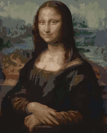 Malen nach Zahlen - Mona Lisa - Leonardo da Vinci, mit Rahmen