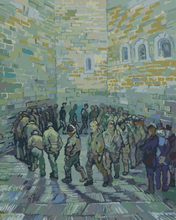 Malen nach Zahlen - Runde der Gefangenen - Vincent van Gogh, ohne Rahmen