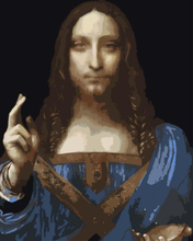 Malen nach Zahlen - Salvator Mundi - Leonardo da Vinci, ohne Rahmen