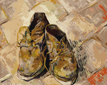 Malen nach Zahlen - Schuhe - Vincent van Gogh, ohne Rahmen