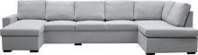 Solna XL U-soffa med förvaring 367 cm - Ljusgrå