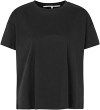 Ghita Tee Tops T-shirts & Tops Short-sleeved Black Second Female