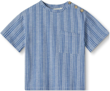 Miro T-Shirt Tops T-Kortærmet Skjorte Blue Fliink