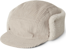 Corduroy Earflap Cap Accessories Headwear Hats Winter Hats Cream Garbo&Friends