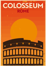 Malen nach Zahlen - Retro - Kolosseum Rom, ohne Rahmen