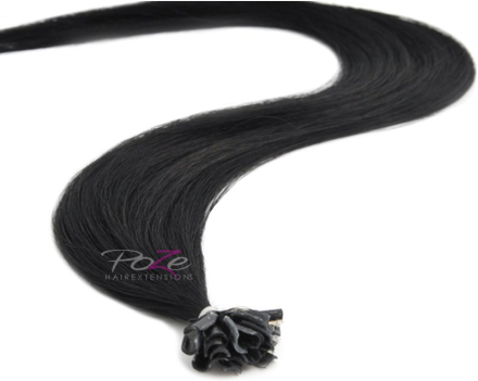 Poze Hairextensions Keratin Standard Extensions 50 cm 1N Midnight