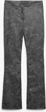 Low waist faux leather trousers - Grey
