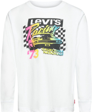 Levi's Racing Box Tab Tee Tops T-shirts Long-sleeved T-Skjorte White Levi's