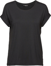 Onlmoster S/S O-Neck Top Jrs T-shirts & Tops Short-sleeved Svart ONLY*Betinget Tilbud