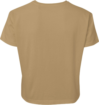 Justice League Flash Logo Women's Cropped T-Shirt - Tan - XL