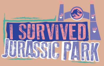 Jurassic Park I Survived Jurassic Park Women's Cropped Hoodie - Dusty Pink - XXL - Dusty pink