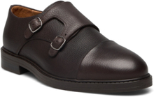 Slhblake Leather Monk Shoe B Shoes Business Monks Brown Selected Homme