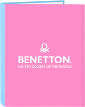 Ringpärm Benetton Spring Rosa Himmelsblå A4 26.5 x 33 x 4 cm