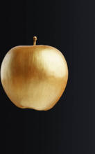 Goldener Apfel, fällt - Malen nach Zahlen, 40x40cm / Mit Keilrahmen / 24 Farben (Einfach)