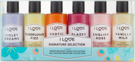 I Love... Signature I Love Selection Box Body Wash Pack 6 x 100 m