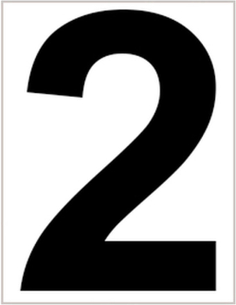 Platzziffer 2 Schild