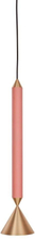 Pholc - Apollo 39 Pendelleuchte Coral Pink/Polished Brass