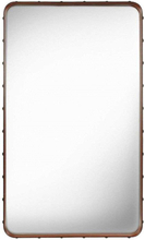GUBI - Adnet Wall Mirror Rectangular 65X115 Tan Leather