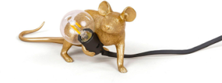 Seletti - Mouse Lamp Lop Lying Down Tischleuchte Gold
