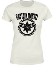 Captain Marvel Logo Women's T-Shirt - Cream - S - Cream