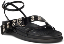 Zilda Black Sandal Designers Sandals Flat Black MIISTA