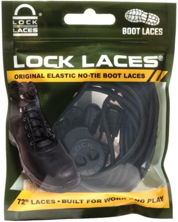 Lock Laces Lock Laces 72" Shoelaces Black Skotillbehör OneSize