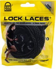 Lock Laces Lock Laces No Tie Shoelaces 2-pack Black Skotillbehör OneSize