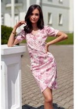 Modna sukienka o dopasowanym kroju w kwiatowy wzór, krótka sukienka City Blooms 367 - 32