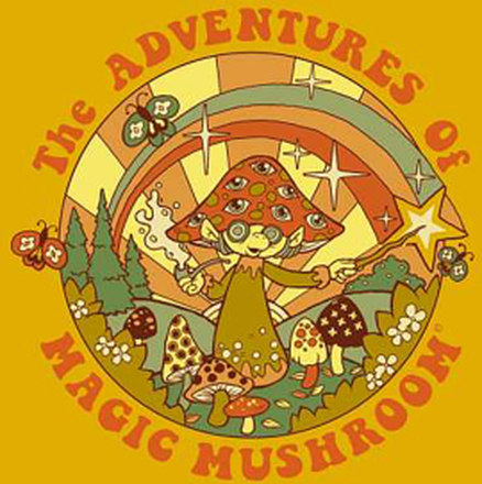 Steven Rhodes The Adventures Of Magic Mushroom Hoodie - Mustard - XXL