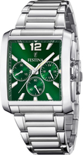 Festina F20635/3 Horloge Chronograph staal zilverkleurig-groen 40 mm