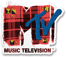 MTV Plaid Logo Sticker, Accessories