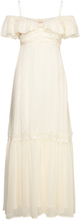 Satin Singoalla Dress Designers Maxi Dress Cream By Ti Mo