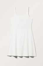 Ribbed Cotton Mini Dress - White