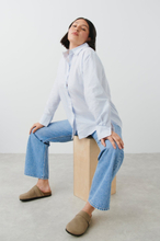Gina Tricot - Oversized oxford shirt - skjortor - Blue - XS - Female