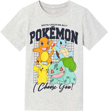 Name It Adan Pokémon t-skjorte til barn, light grey