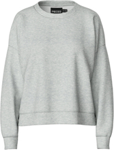 Pcchilli Ls Sweat Noos Bc Tops Sweatshirts & Hoodies Sweatshirts Grey Pieces