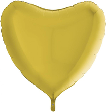 Hjärtballong Folie Pastell Gul