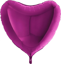Hjärtballong Folie Magenta