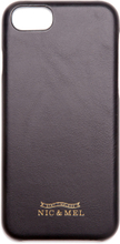 SlimJim mobilskal i svart läder till Phone 6/6S/7/8