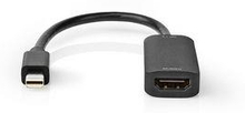Nedis Mini Displayport-kabel | DisplayPort 1.4 | Mini DisplayPort Hane | HDMI- Utgång | 48 Gbps | Nickelplaterad | 0.20 m | Rund | PVC | Svart | Plastpåse