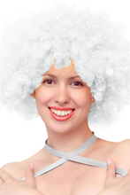 Party Wig Afro Hair White Paryk