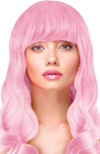 Party Wig Long Wavy Light Pink Hair Paryk