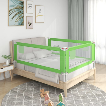 vidaXL Sängskena för barn grön 140x25 cm tyg