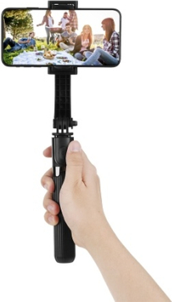 L08 Gimbal Stabilizer Selfie Stick Tripod BT4.0 Wireless Aluminum Alloy Foldable Selfie Stick Tripod for Smartphone Black