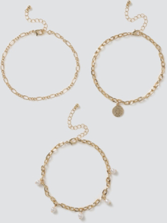 Pearl & Coin Charm Anklet Pack