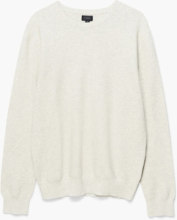 J.Crew - Cotton Crewneck Sweater In Garter Stitch - Grå - XL