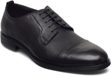 Laced Derby Shoe With Toecap Shoes Business Laced Shoes Svart TGA By Ahler*Betinget Tilbud
