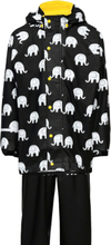 Rainwear Set Elephant Aop - Pu Outerwear Rainwear Rainwear Sets Multi/mønstret CeLaVi*Betinget Tilbud